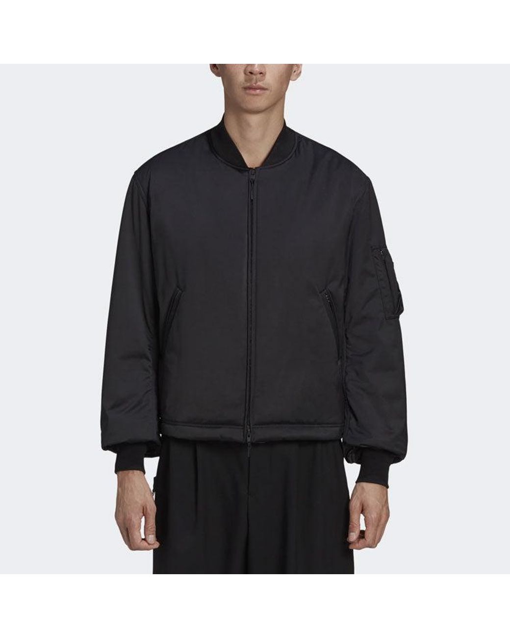 Adidas Black Y-3 Back Logo Printing Long Sleeves Jacket for men