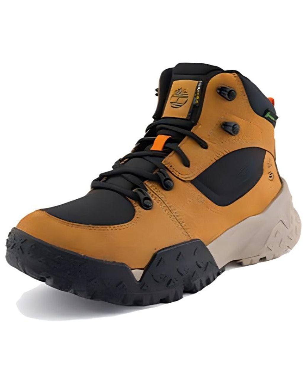 Timberland Brown Motion Scramble Mid Lace Up Waterproof Hikers 'Wheat Nubuck' for men
