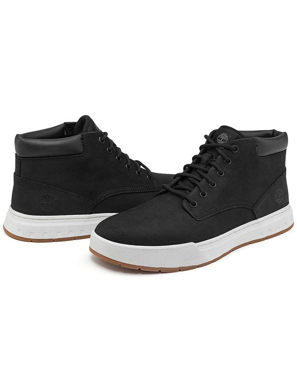 Timberland Black Maple Grove Wide Fit Leather Chukka Boots for men