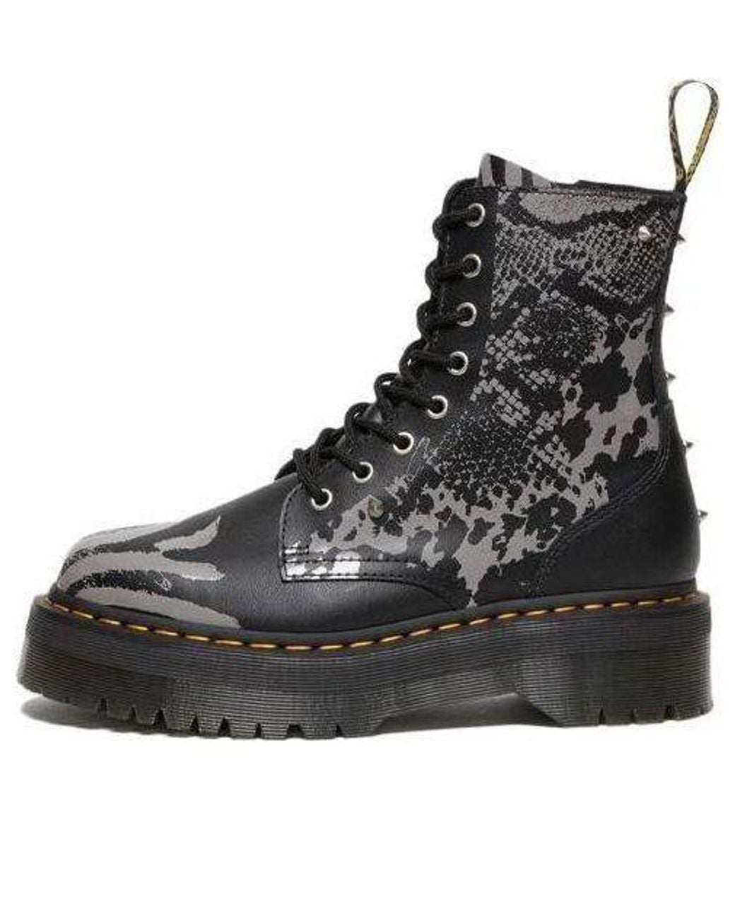 Dr. Martens Black Dr.Martens Jadon Boot Animal Clash Leather Platforms for men