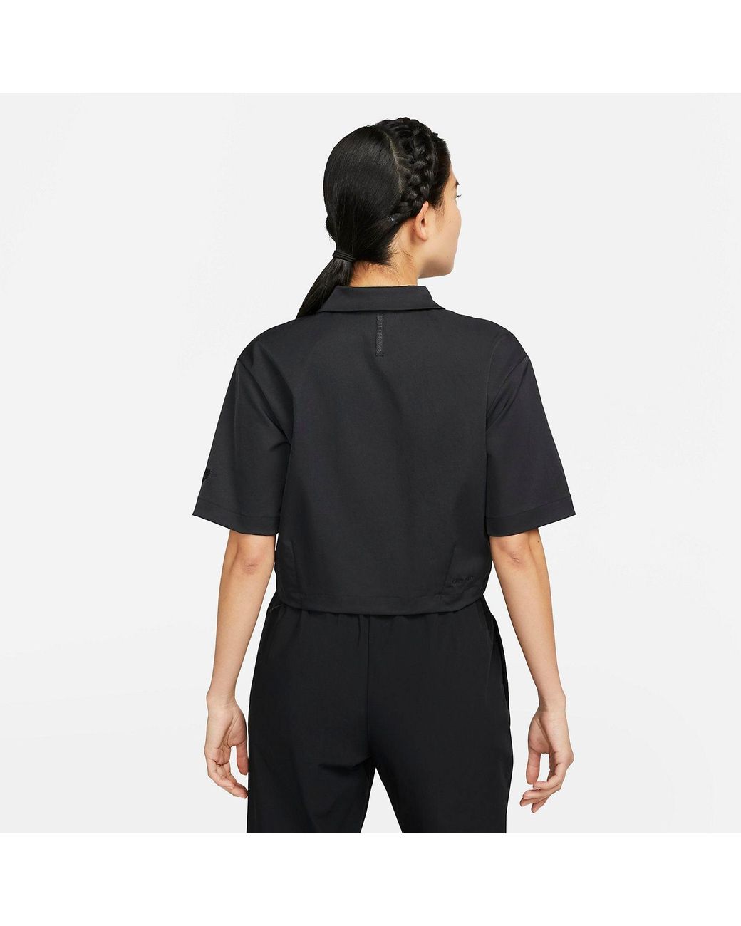 Nike Black (Wmns) Sportswear Dri-Fit Tech Pack Woven Polo