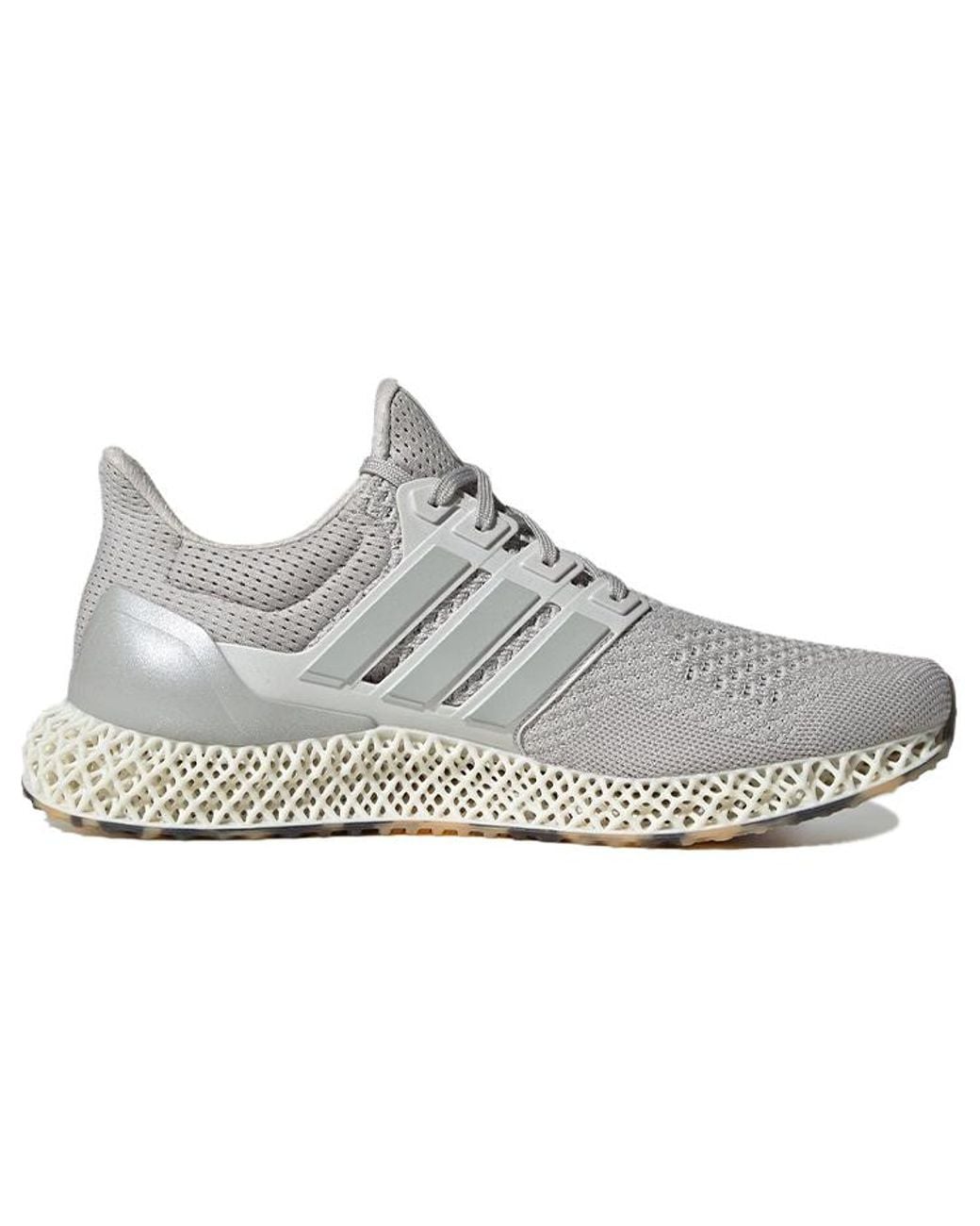 Adidas White Ultra 4D Running Shoes for men