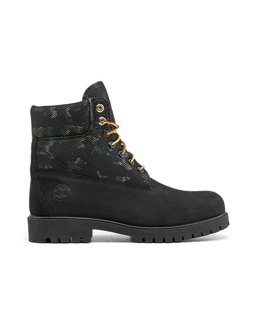 Timberland Black Heritage 6 Inch Boot Nubuck With Camo' for men