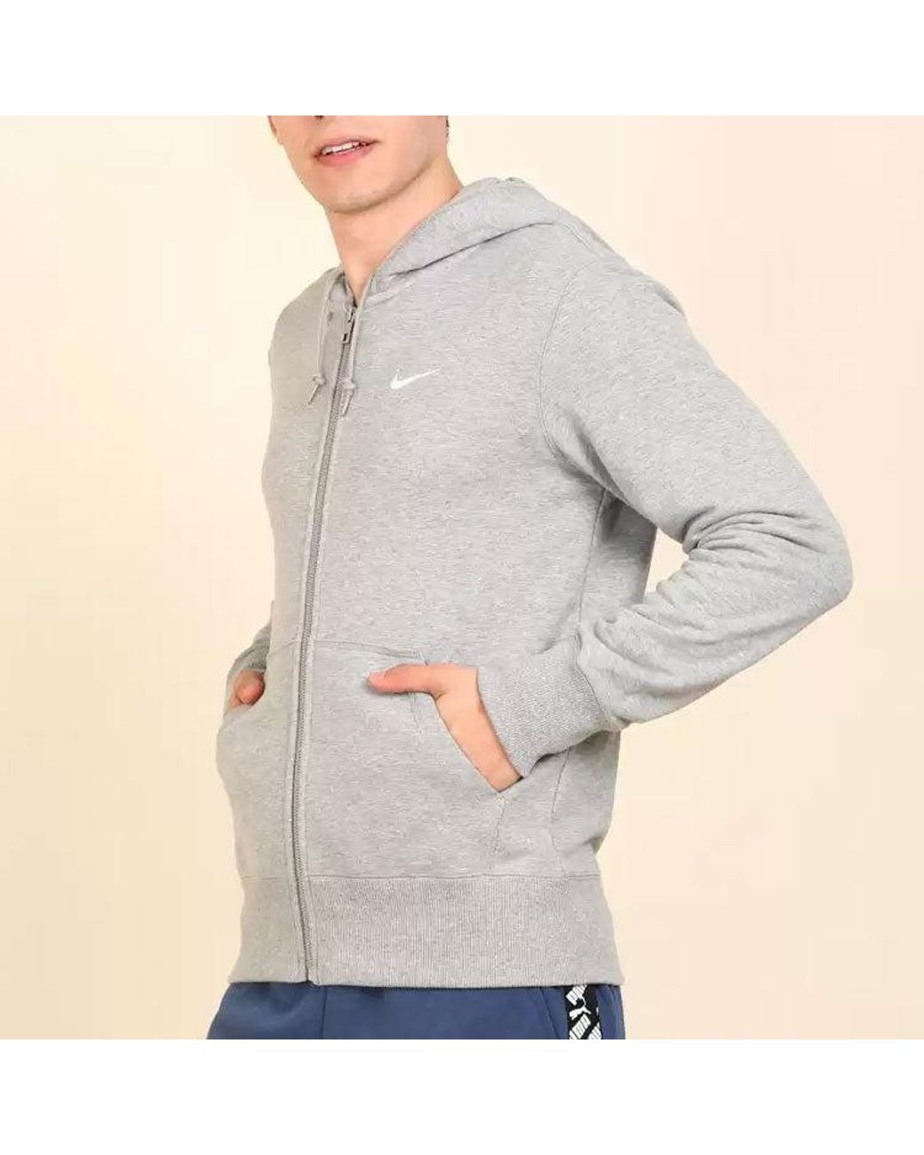 Nike White Full Sleeve Solid Sweatshirt for men