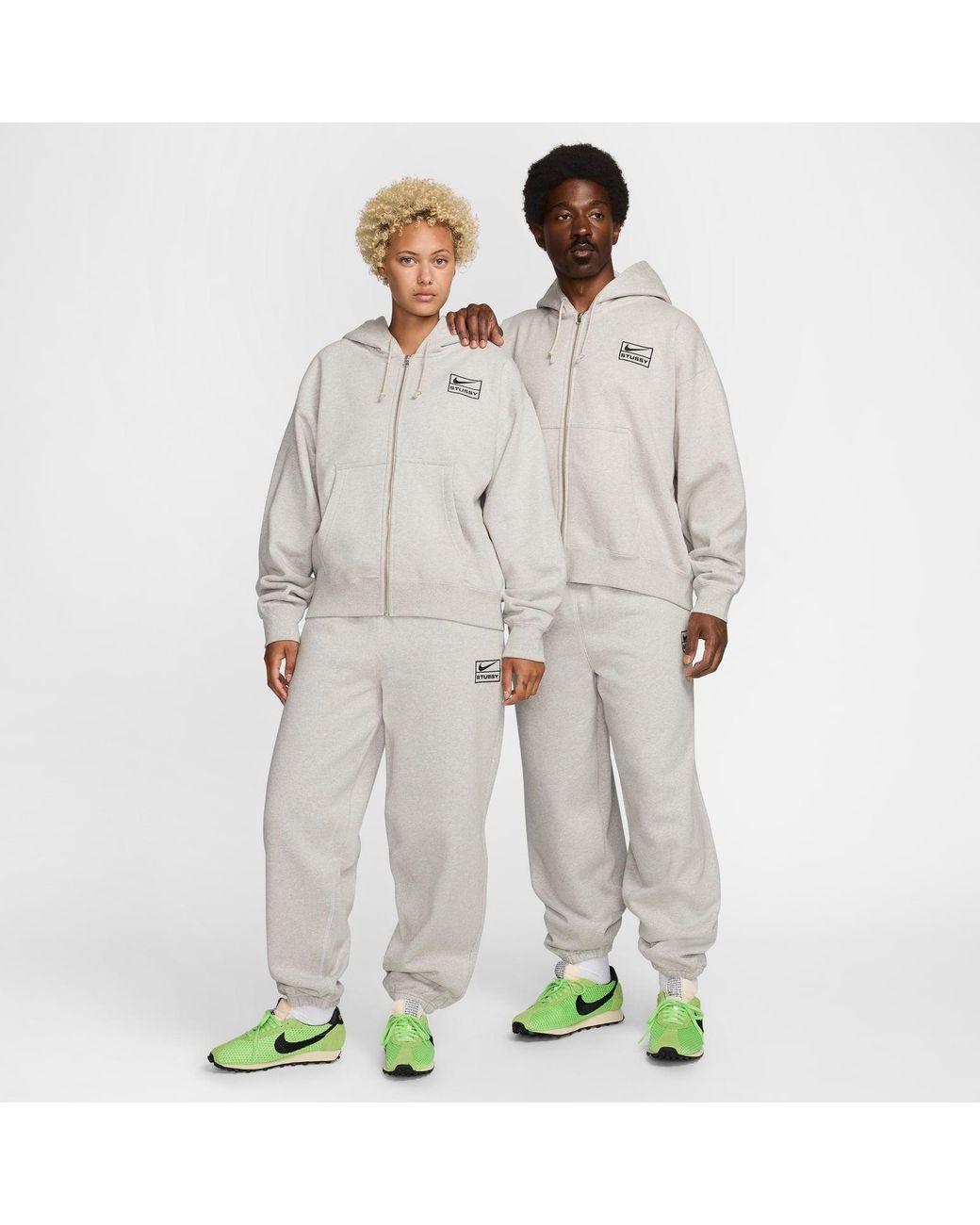 Nike x Stussy Full-Zip Fleece Hoodie グレー Nike x Stussy - Full-Zip Fleece Hoodie – Premier