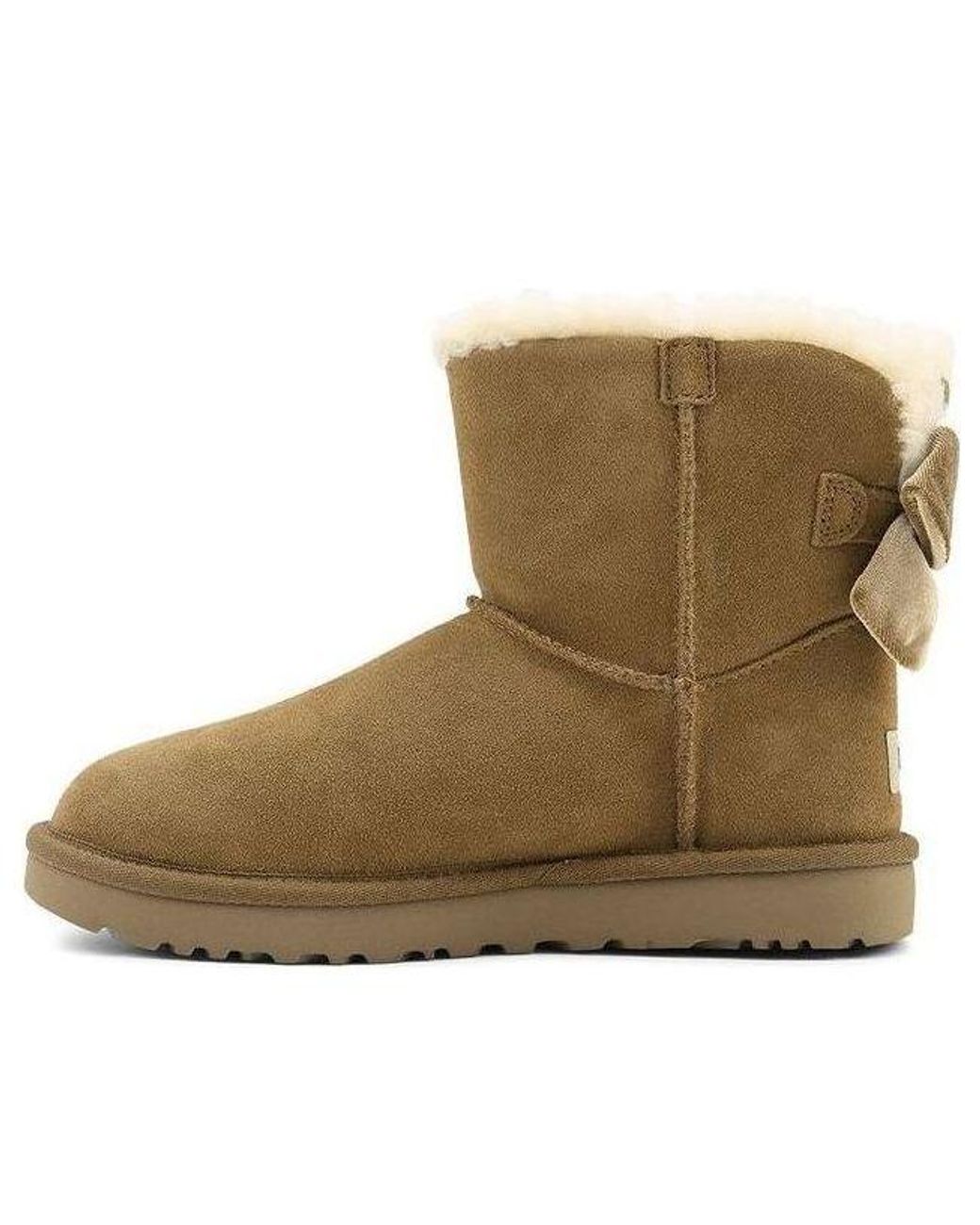 Ugg Brown (Wmns) Mini Bailey Bow Velvet Ribbon 2.0
