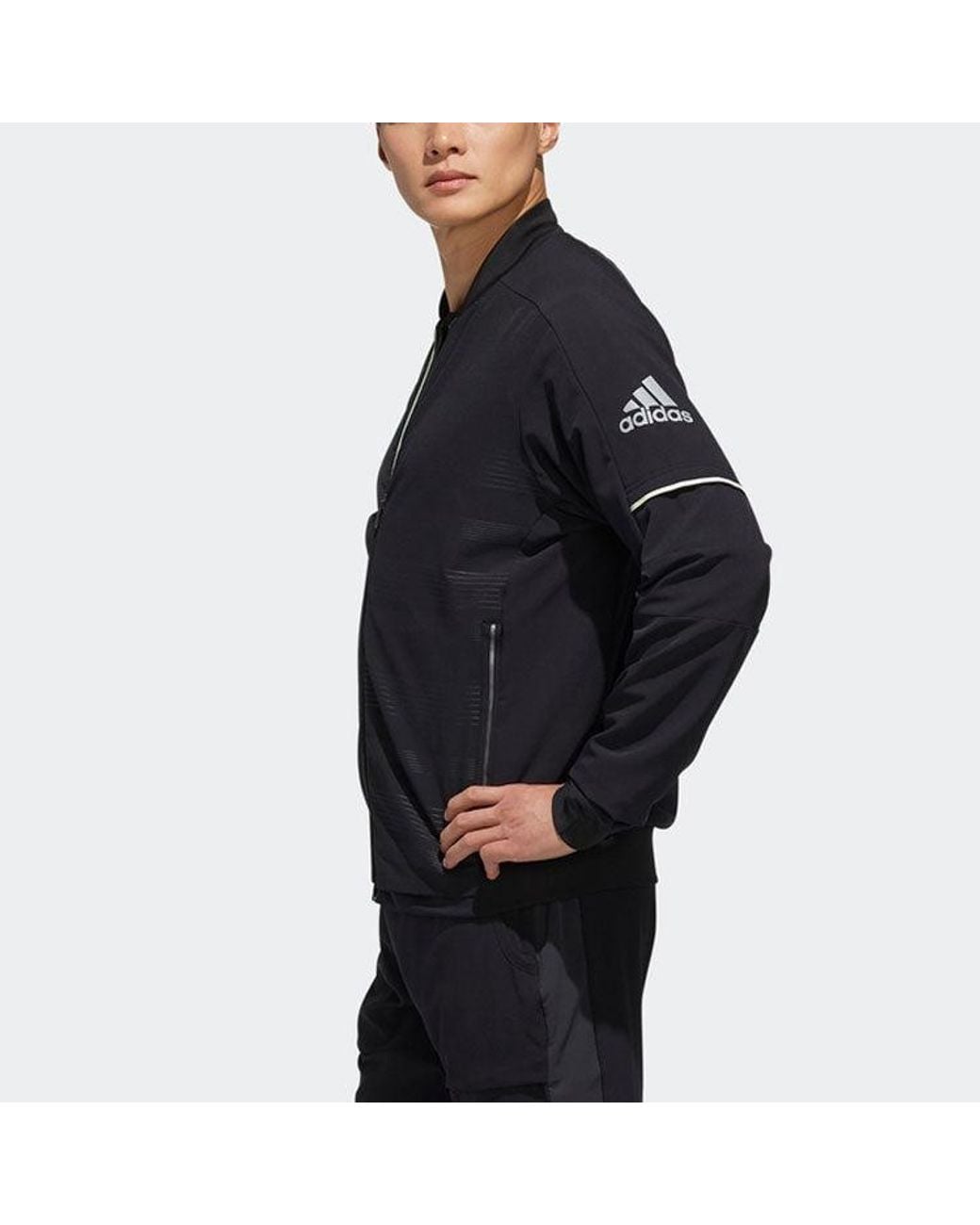 Adidas Blue Mcode M Jkt Athleisure Casual Sports Tennis Jacket for men