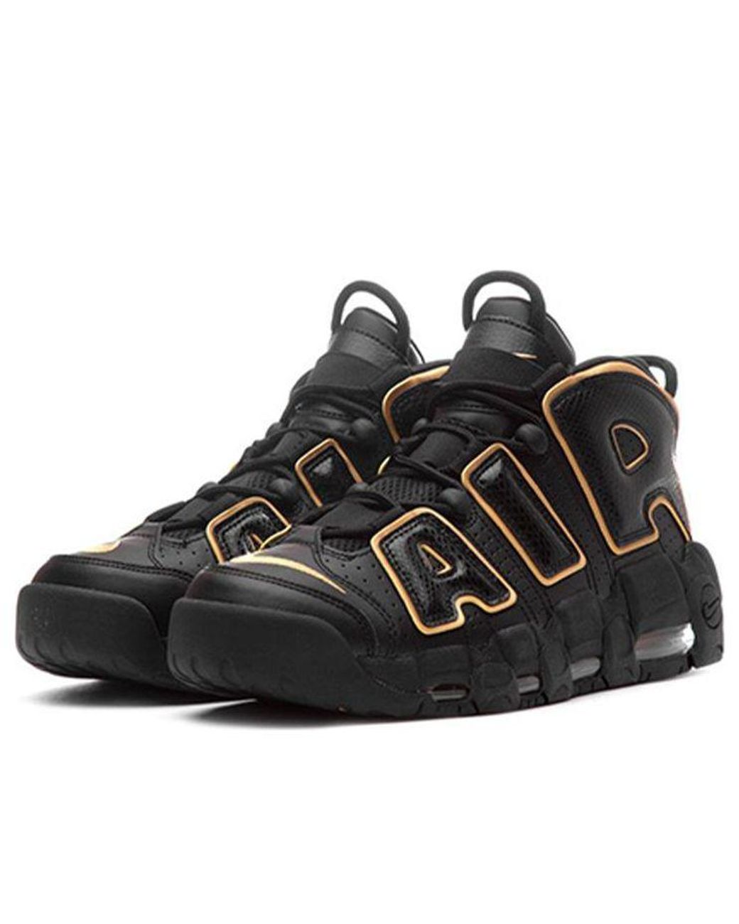 Nike Black Supreme X Air More Uptempo 'metallic Gold' for men