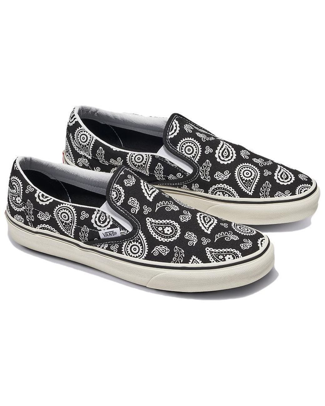 Vans Black Classic Slipon 'Primavera Paisley' for men