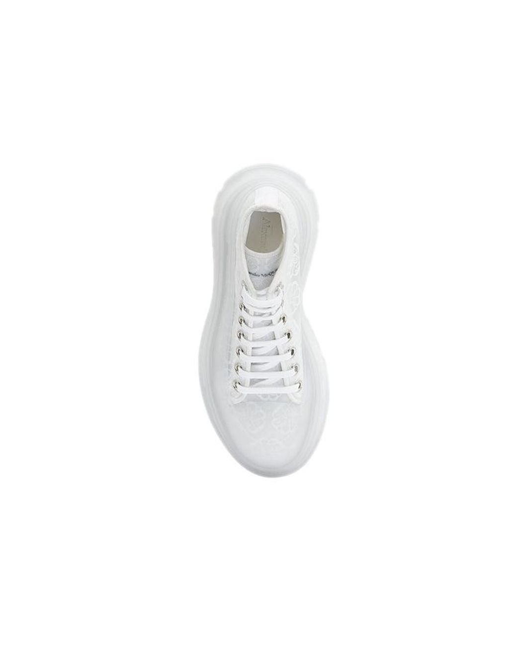 McQueen White (Wmns) Tread Slick Lace Up High Boots Transparent'