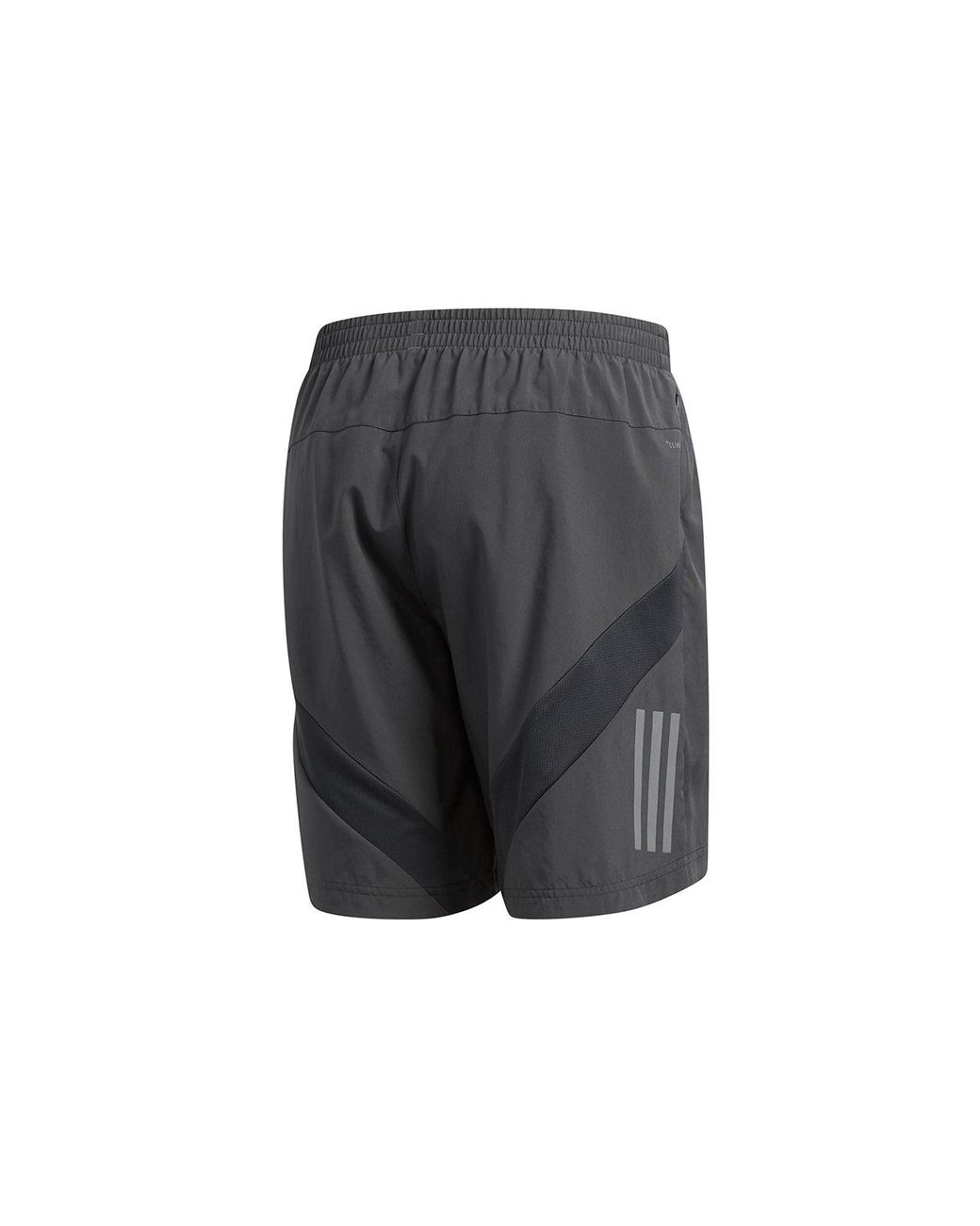 Adidas Black Own The Run Sho Training Sports Reflective Stripe Woven Shorts for men