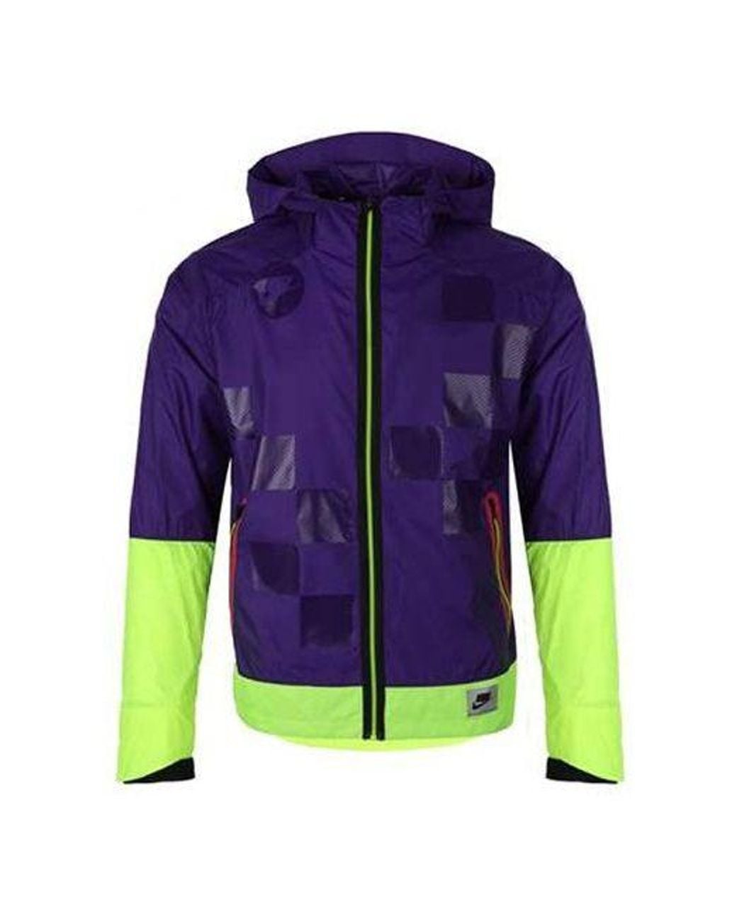 Nike Purple Shield Flash Colorblock Running Hooded Jacket for men
