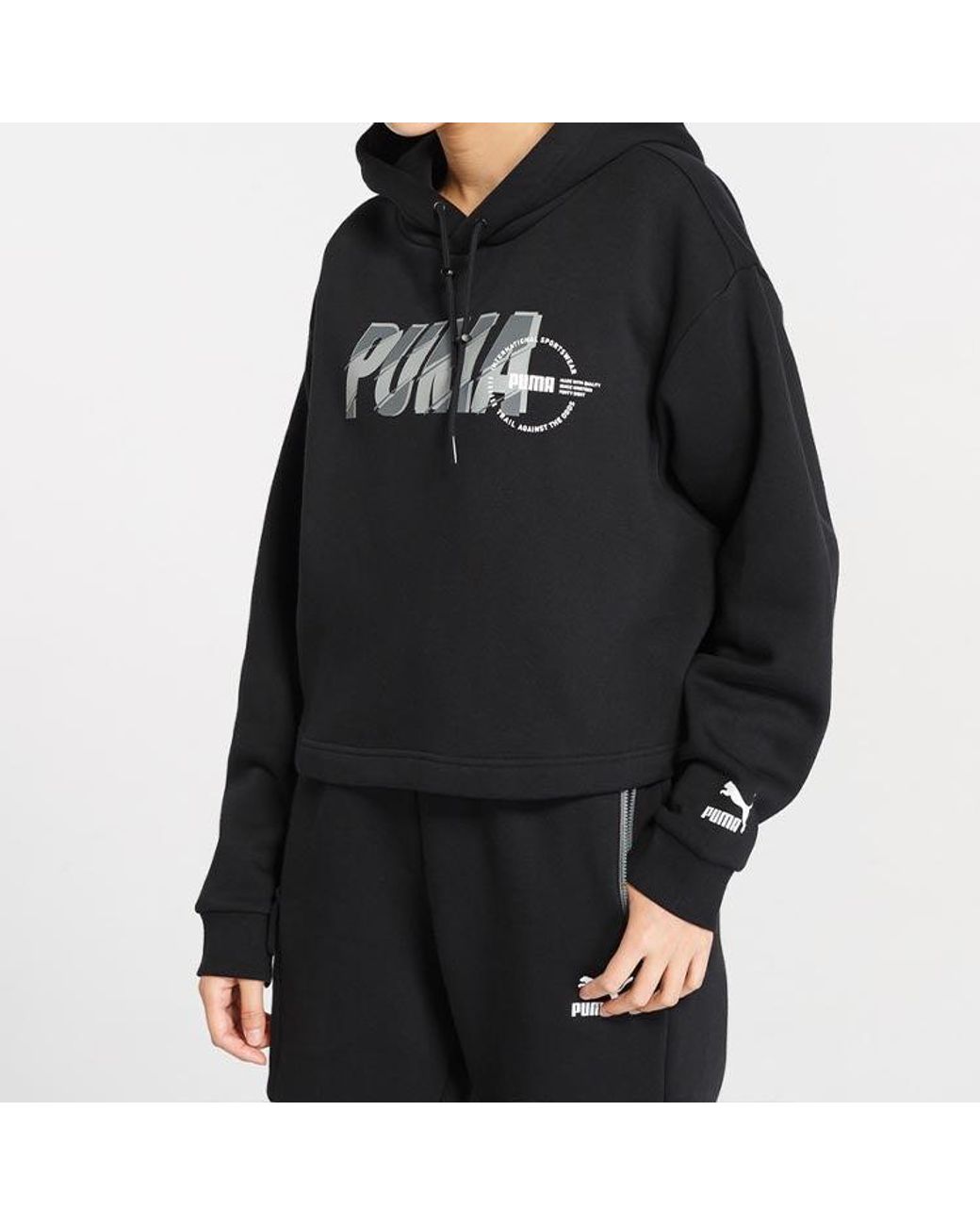PUMA Black (Wmns) Colorblock Alphabet Logo Printing