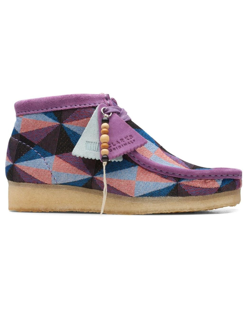 Clarks Blue (Wmns) Wallabee Boots Combination'
