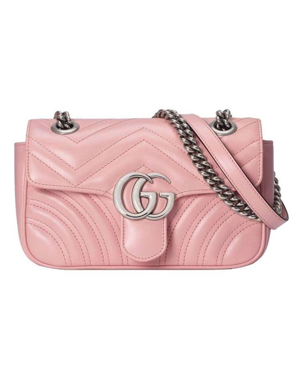 GG Marmont half-moon-shaped mini bag in dusty pink