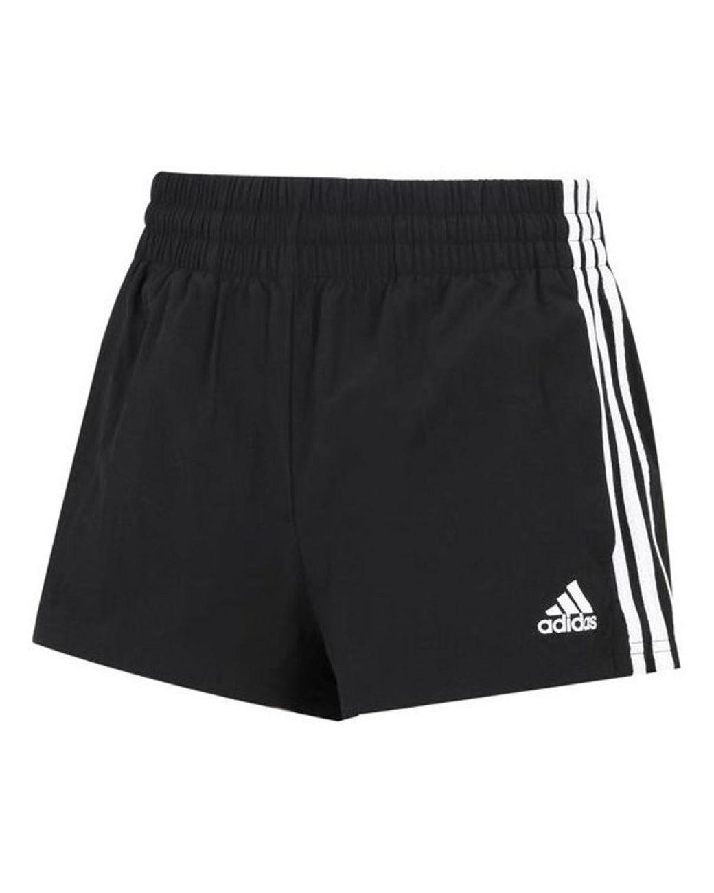 Adidas Black (Wmns) Essentials 3-Stripes Woven Shorts Loose Fit