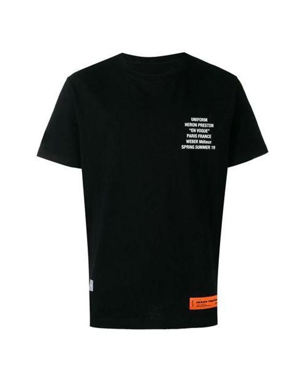 Heron Preston Black Metal Worker T-Shirt for men