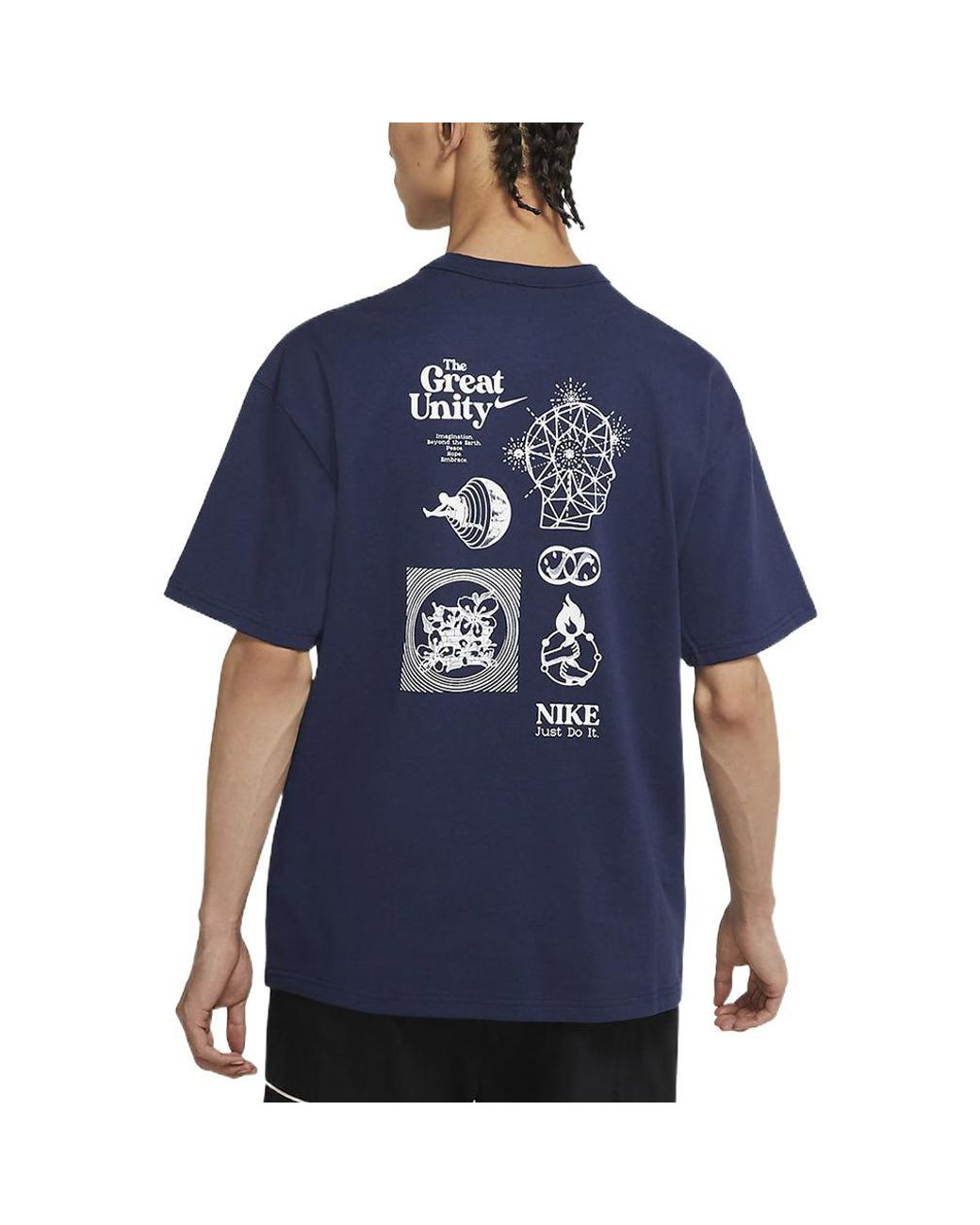 Nike Blue Great Unity Ss Tee Sports Short Sleeve for men