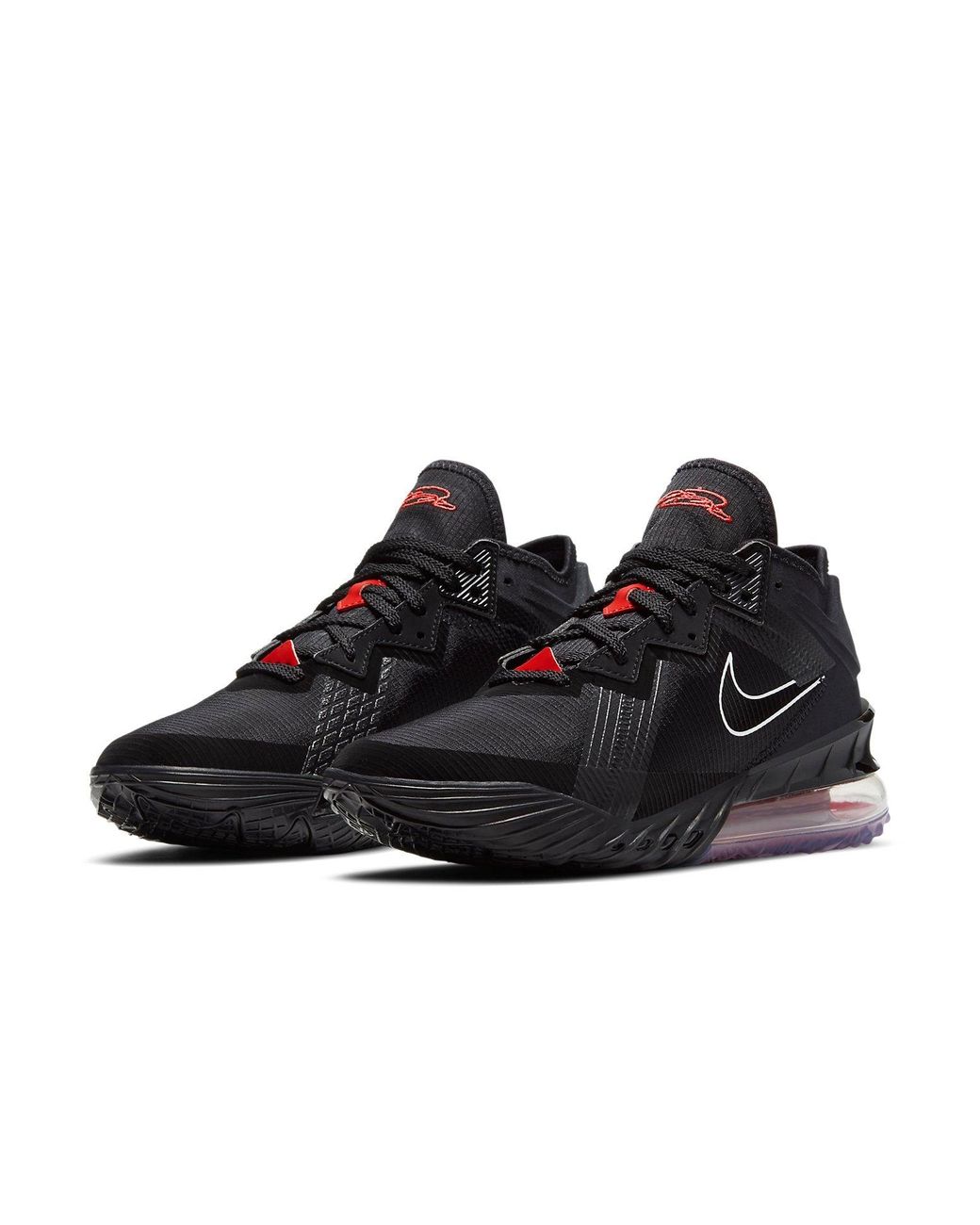 Nike Black Lebron 18 Low 'Bred' for men