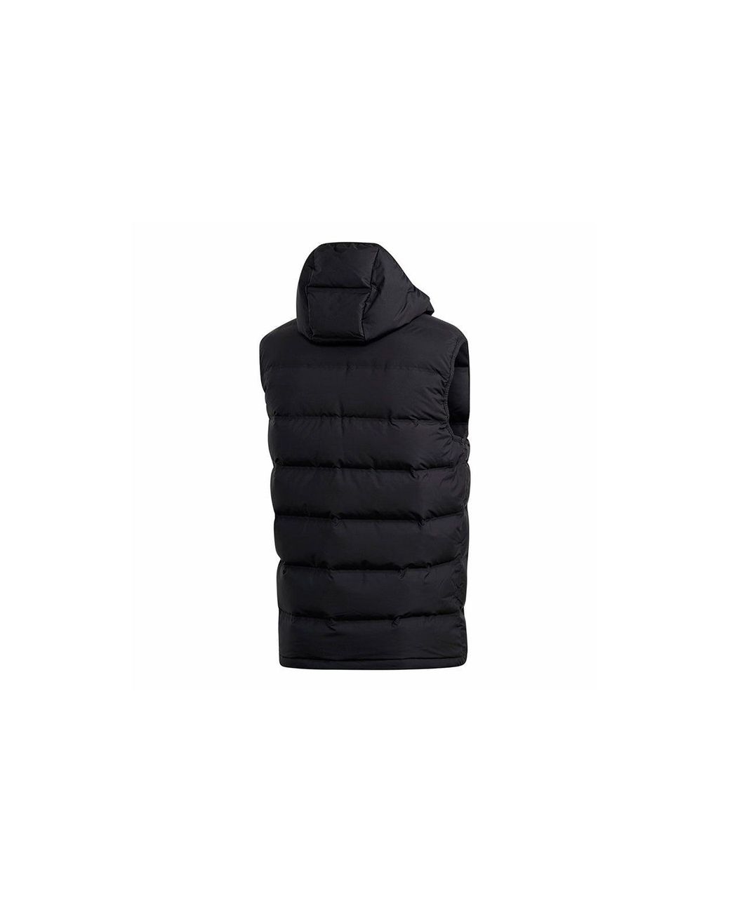 Adidas Blue Helionic Hooded Down Vest for men