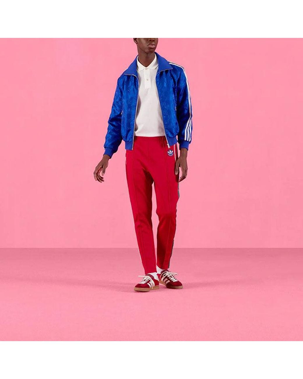 Adidas White X Gucci Cotton Piquet Polo for men