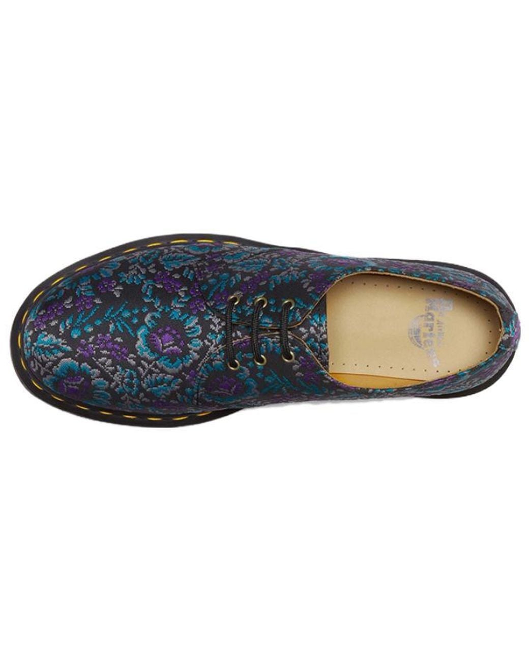 Dr. Martens Blue 1461 Floral Jacquard Oxord Shoes