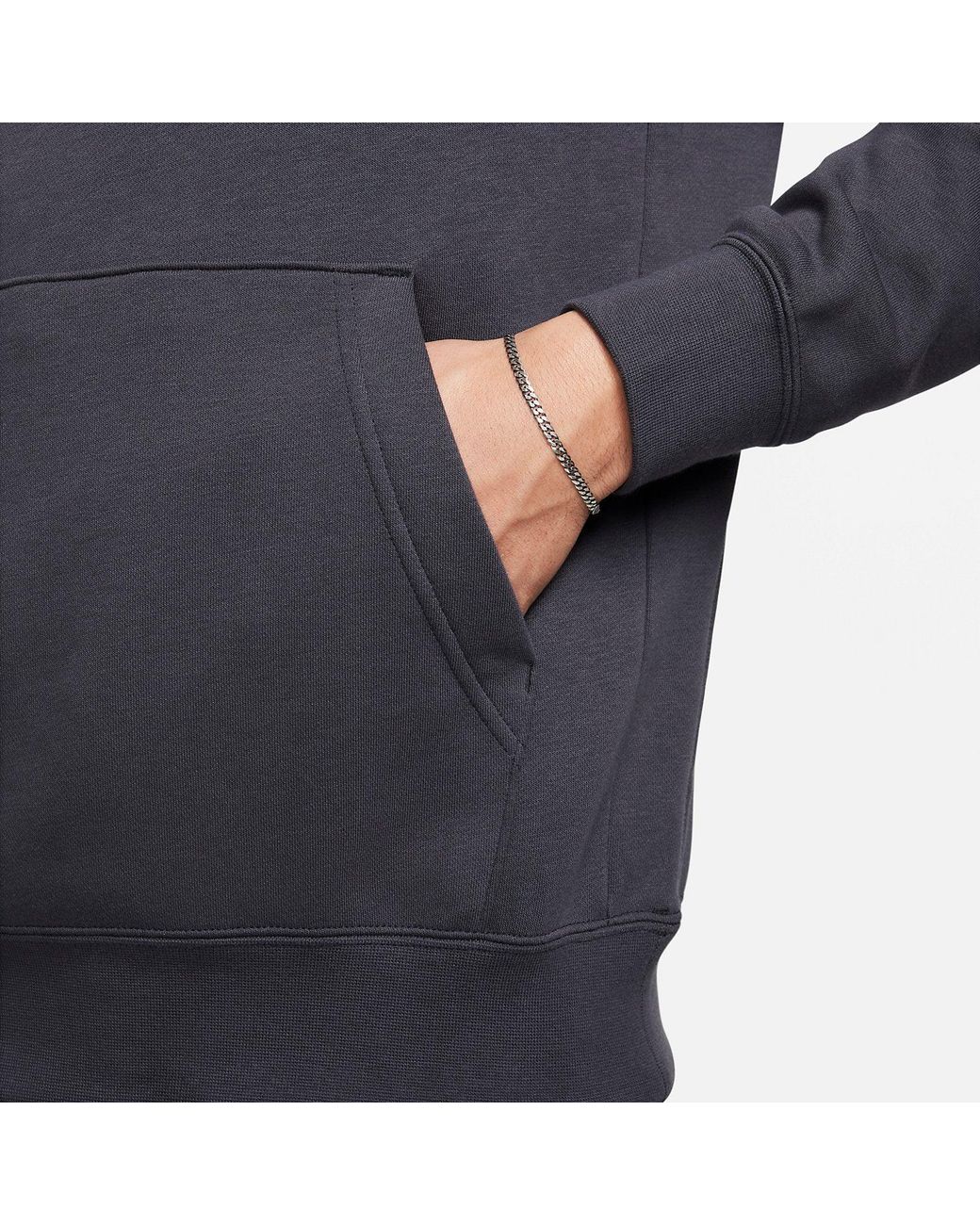 Nike Gray Sportswear French Terry Pullover Hoodie 'Anthracite' Fz4765-060 for men