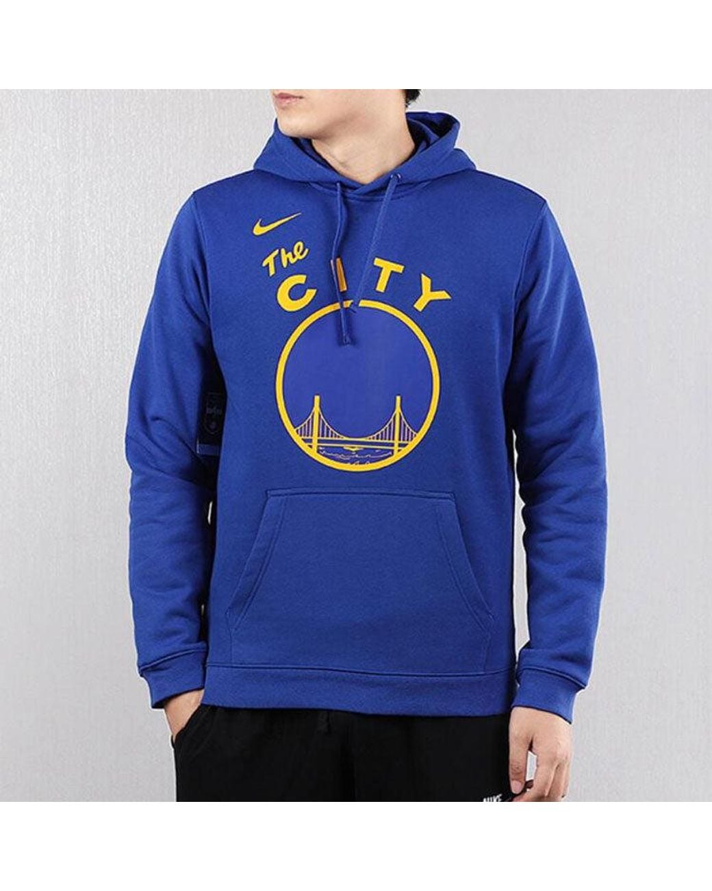 Nike Blue Nba Drawstring Fleece Lined Golden State Warriors for men