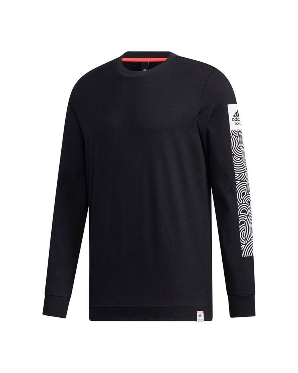 Adidas Blue X Takahashi Riko Crossover Ls Tee M Hiroko Geometry Printing Loose Sports Long Sleeves for men