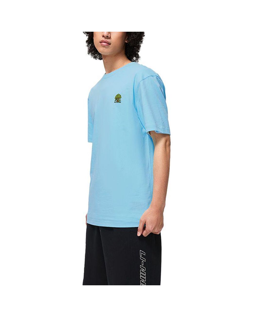 Li-ning Blue Small Tree Graphic T-Shirt 'Light' for men