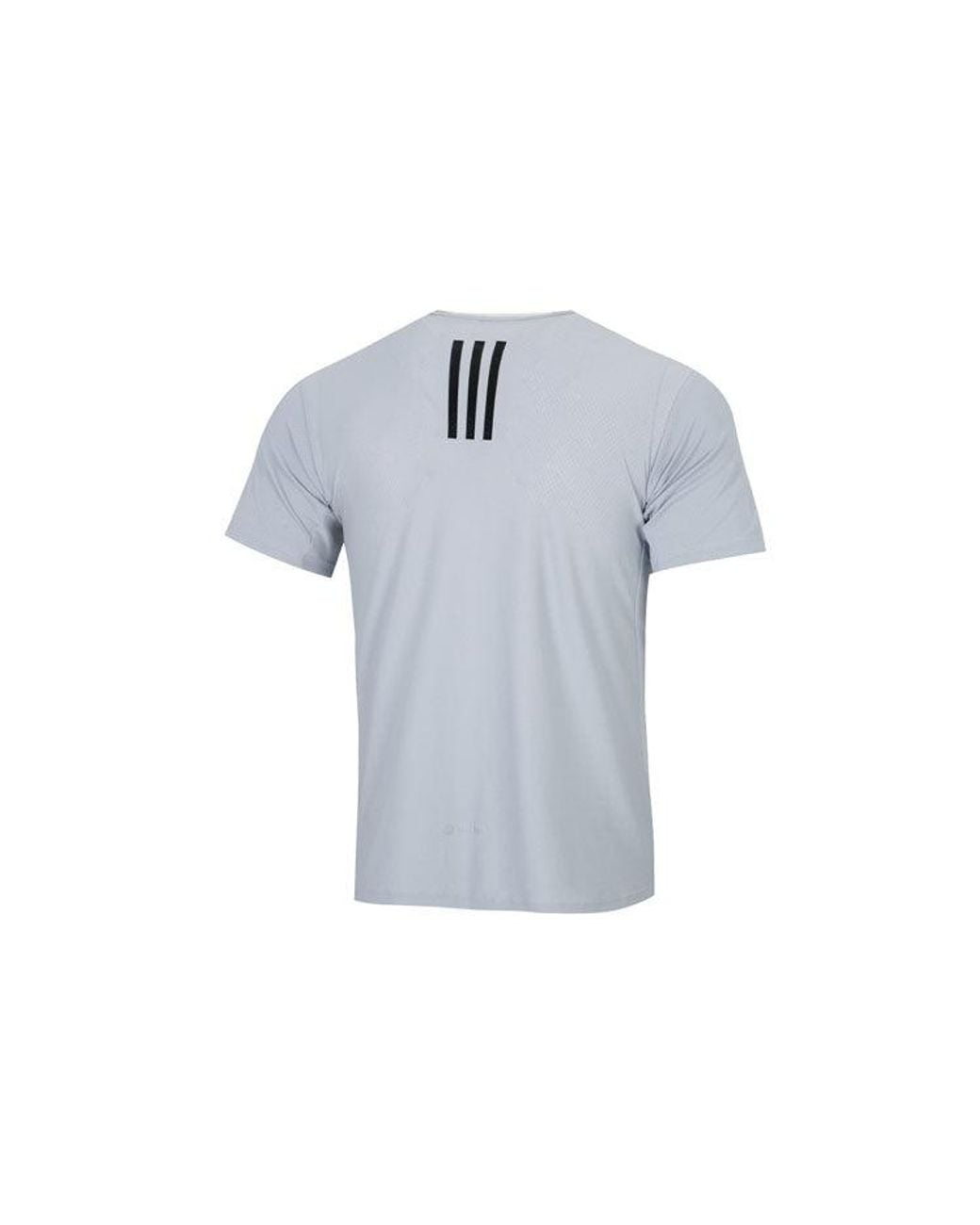 Adidas Blue Stripe Logo Sports Training Round Neck Short Sleeve T-Shirt for men