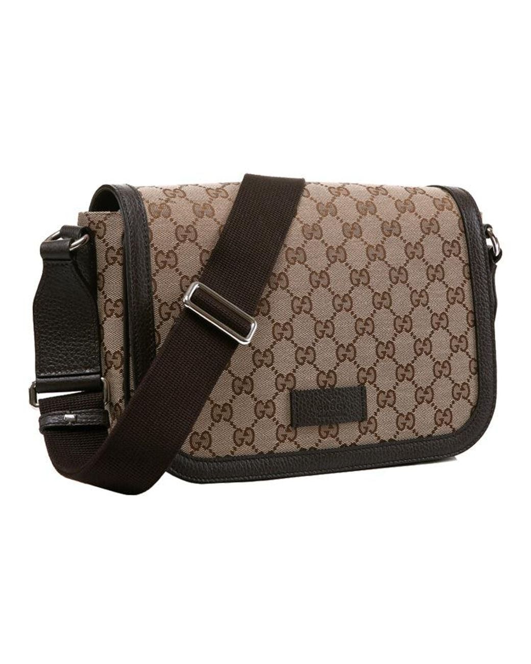 Gucci Brown Canvas Prints Single Shoulder Bag