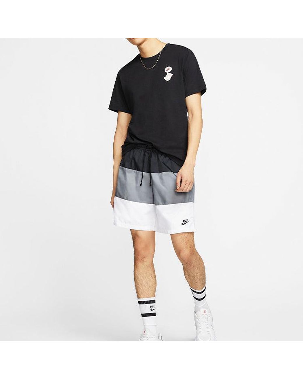 Nike Gray Sportswear City Edition Woven Breathable Casual Shorts for men