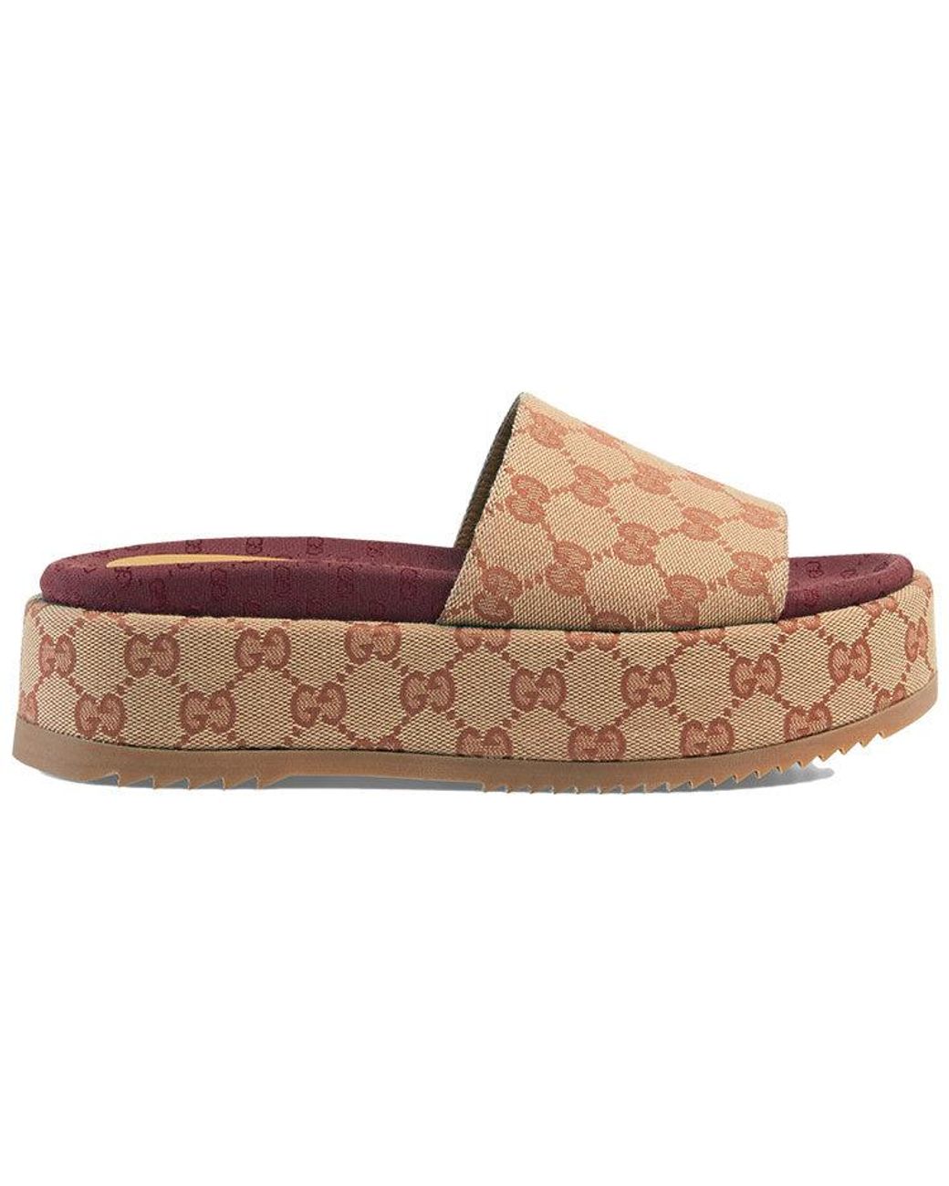 Gucci Brown (Wmns) Gg Slide Sandal 'Monogram