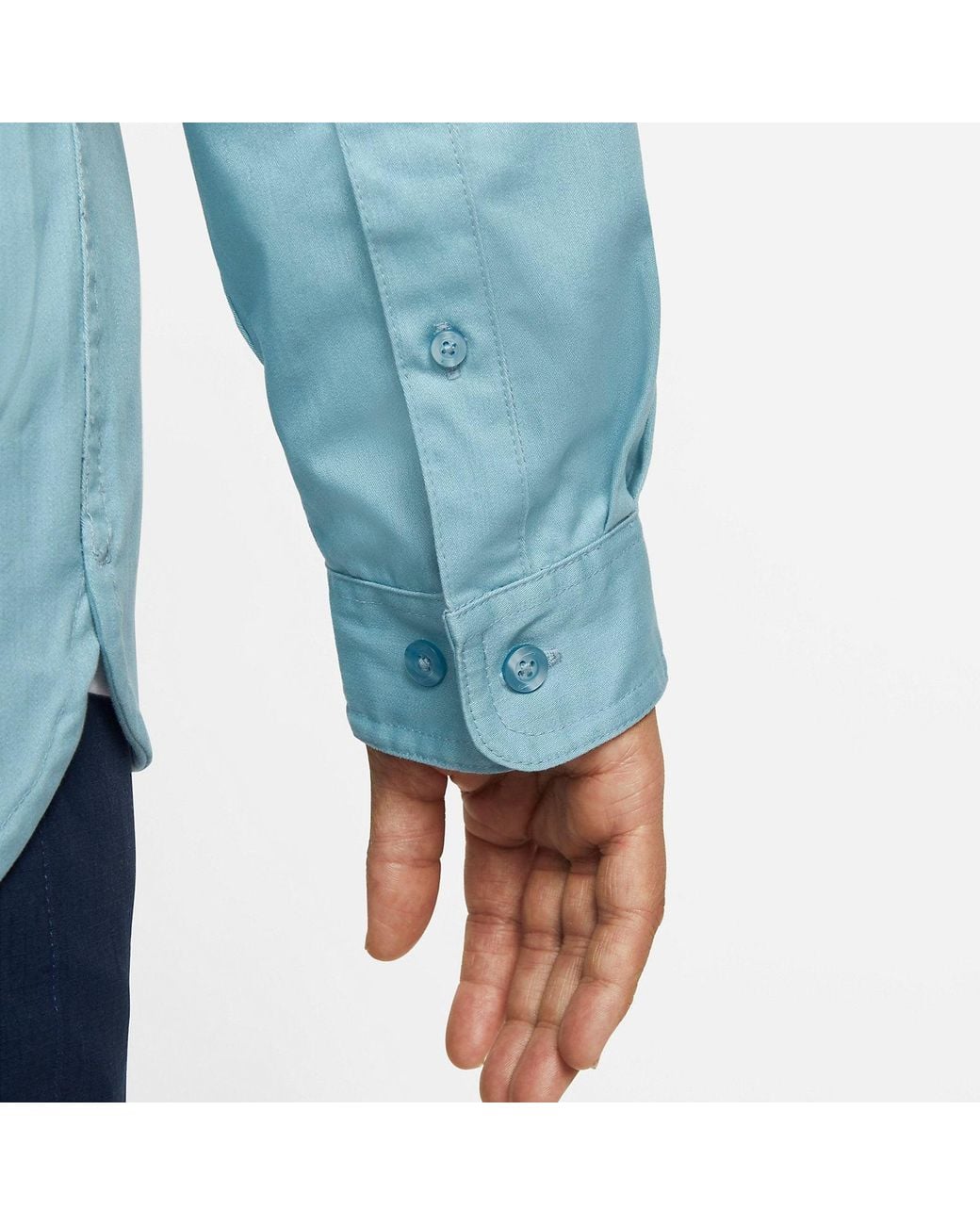 Nike Blue Sb Woven Skate Long-Sleeve Button Down for men