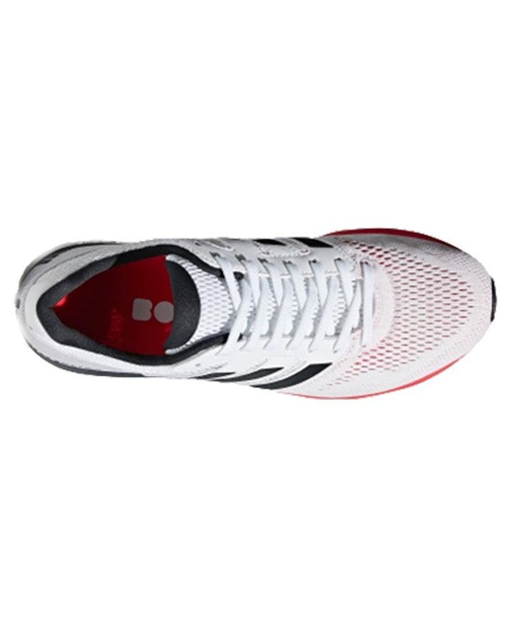 Adidas White Adizero Boston 'Shock' for men