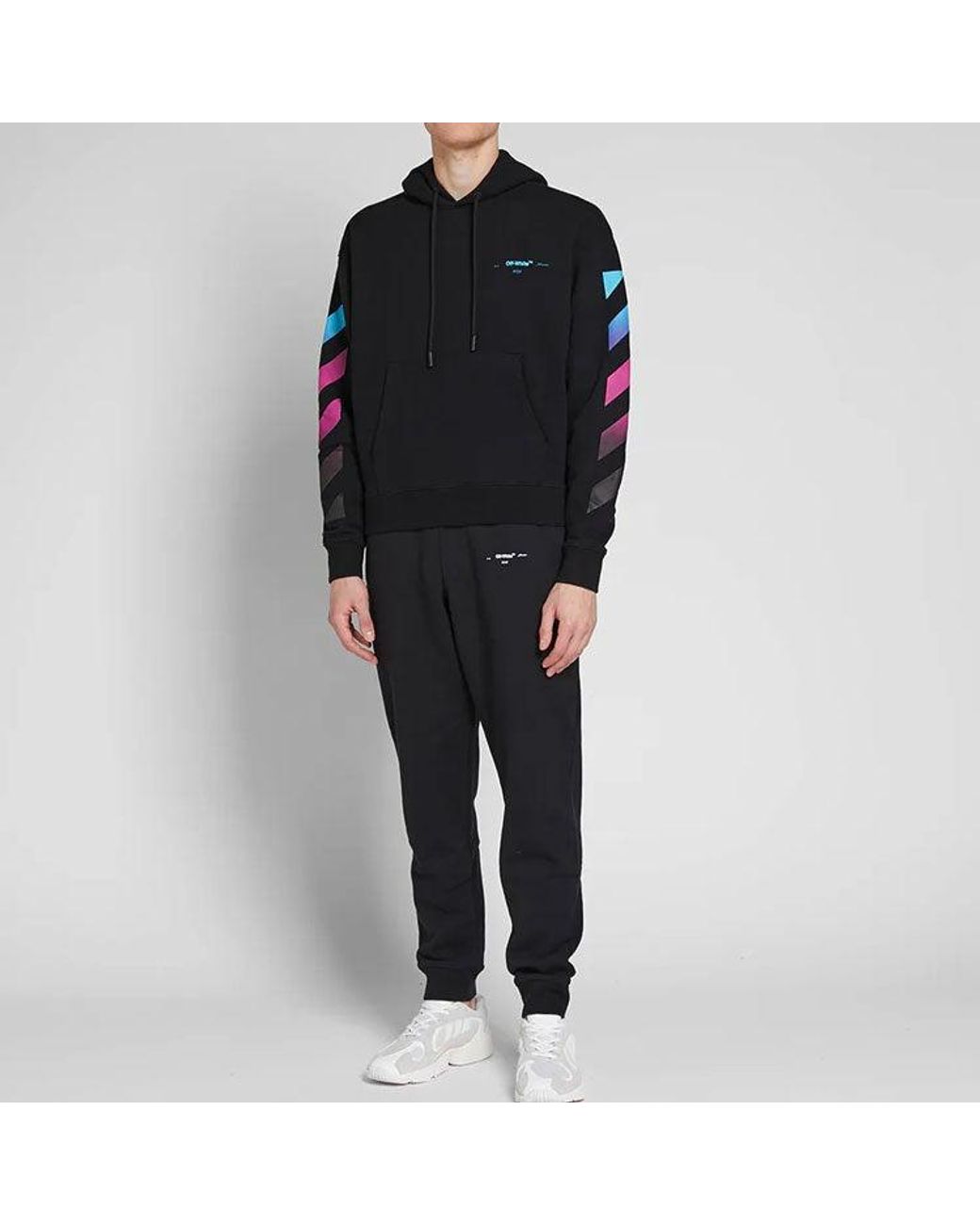 Off-White c/o Virgil Abloh Blue Aw18 Hooded Pullover