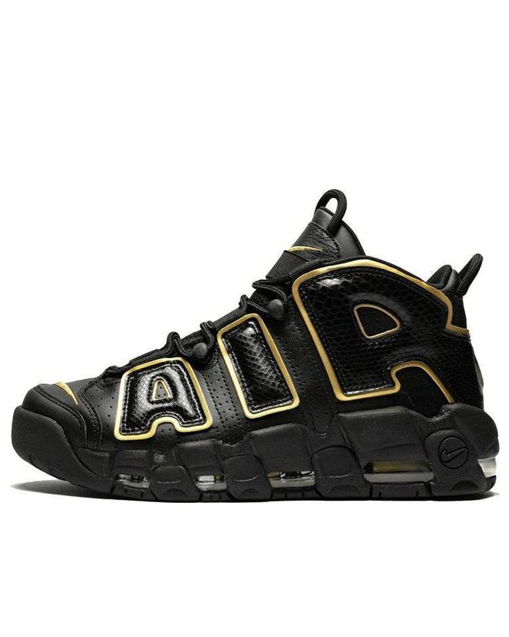 Nike Black Supreme X Air More Uptempo 'metallic Gold' for men