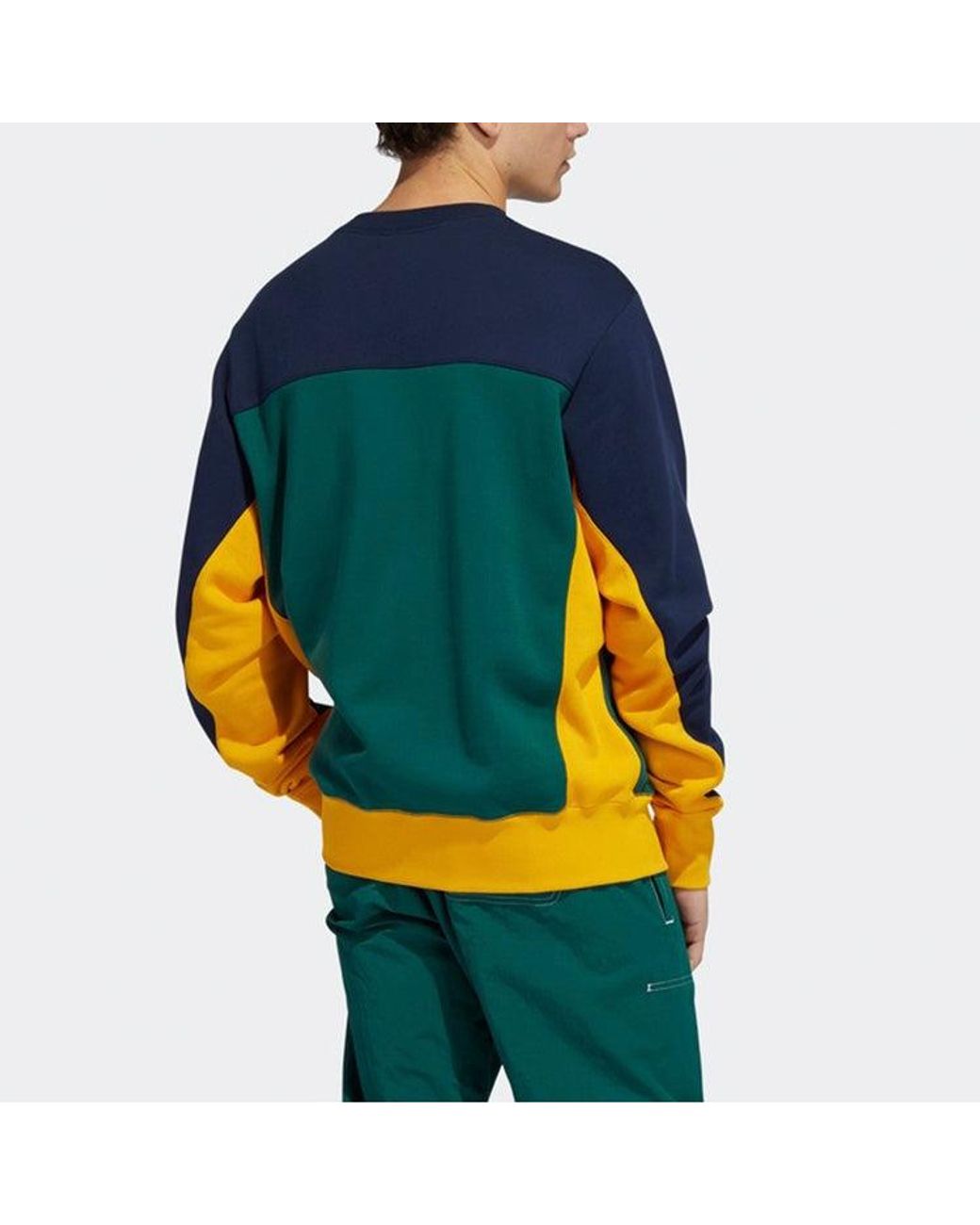 Adidas Green Originals Cover One 2.0 Colorblock Sports Pullover Forest for men
