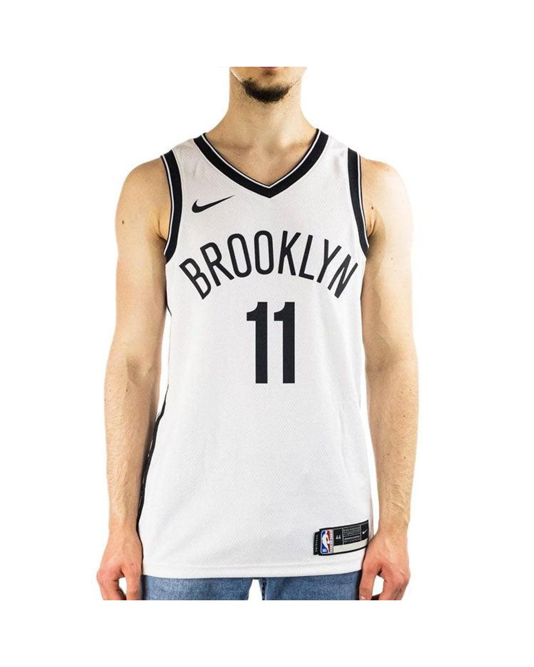 Nike Blue Nba Sw Fan Edition Brooklyn Nets Kyrie Irving 11 Basketball Sports Jersey for men