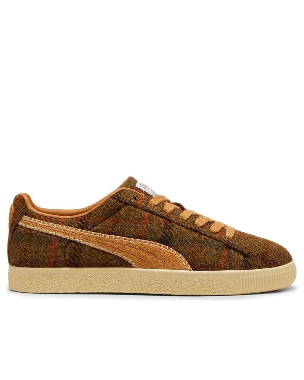 PUMA Brown Clyde 'Harris Tweed Chamomile Caramel Latte' for men