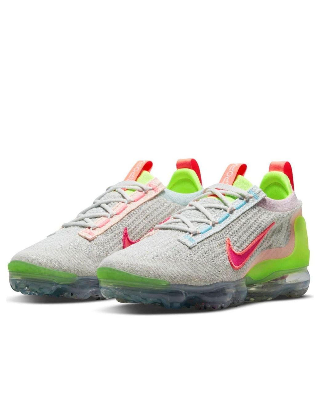 Nike Gray (Wmns) Air Vapormax 2021 Flyknit 'Neon'