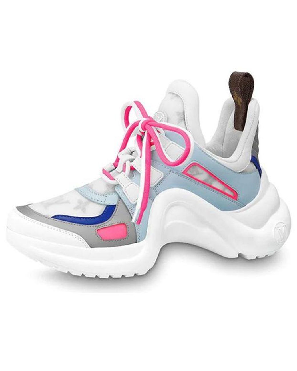 Louis Vuitton Arc Light Line Sneakers Pink White By Color US 8 Mix