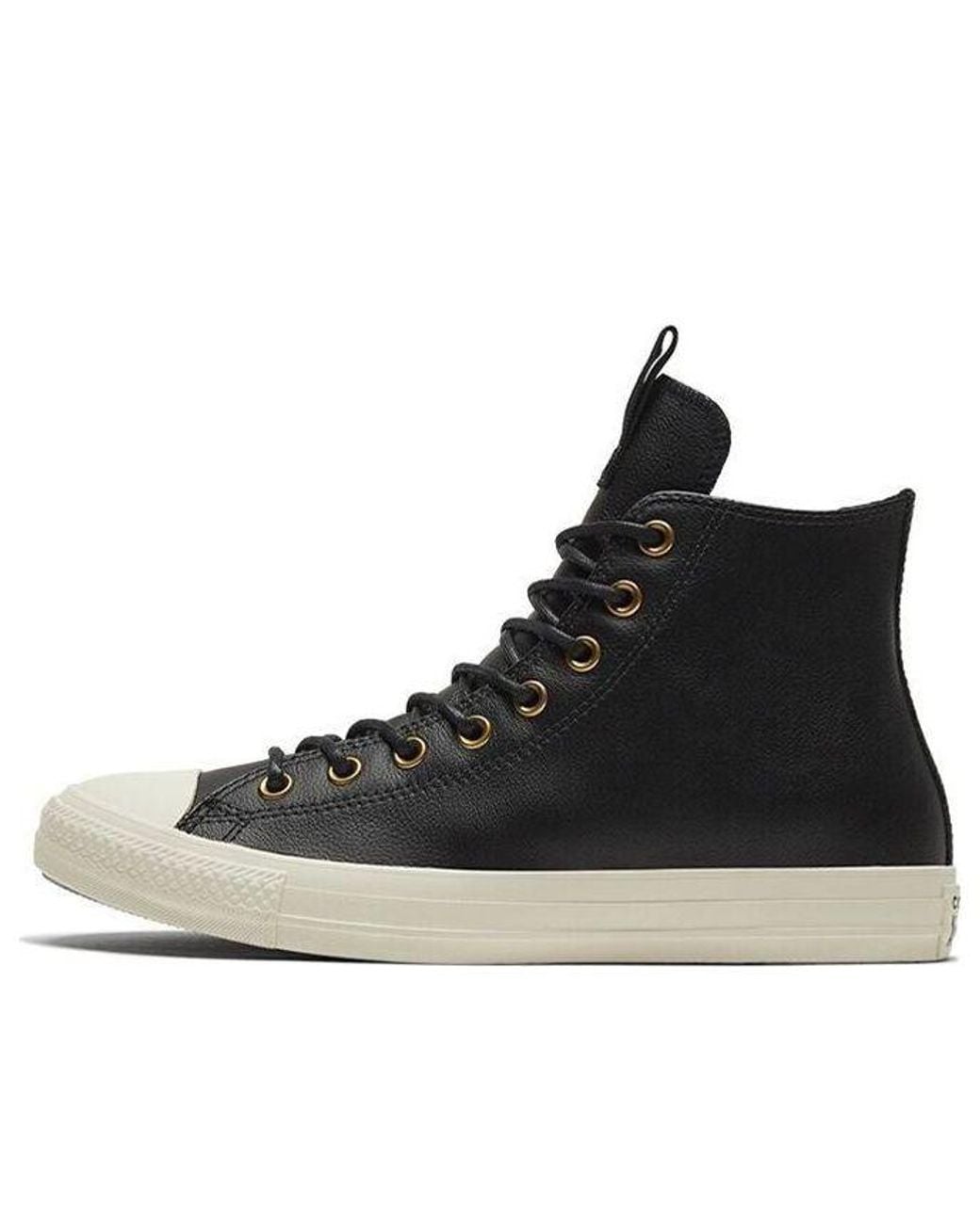 Converse Black Chuck Taylor All Star Leather High Egret' for men