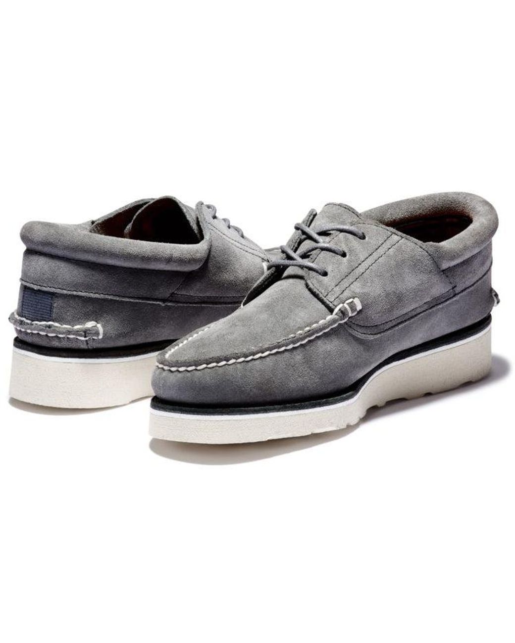 Timberland Gray 3 Eye Wedge Narrow Fit Oxford Shoes 'Medium Suede' for men