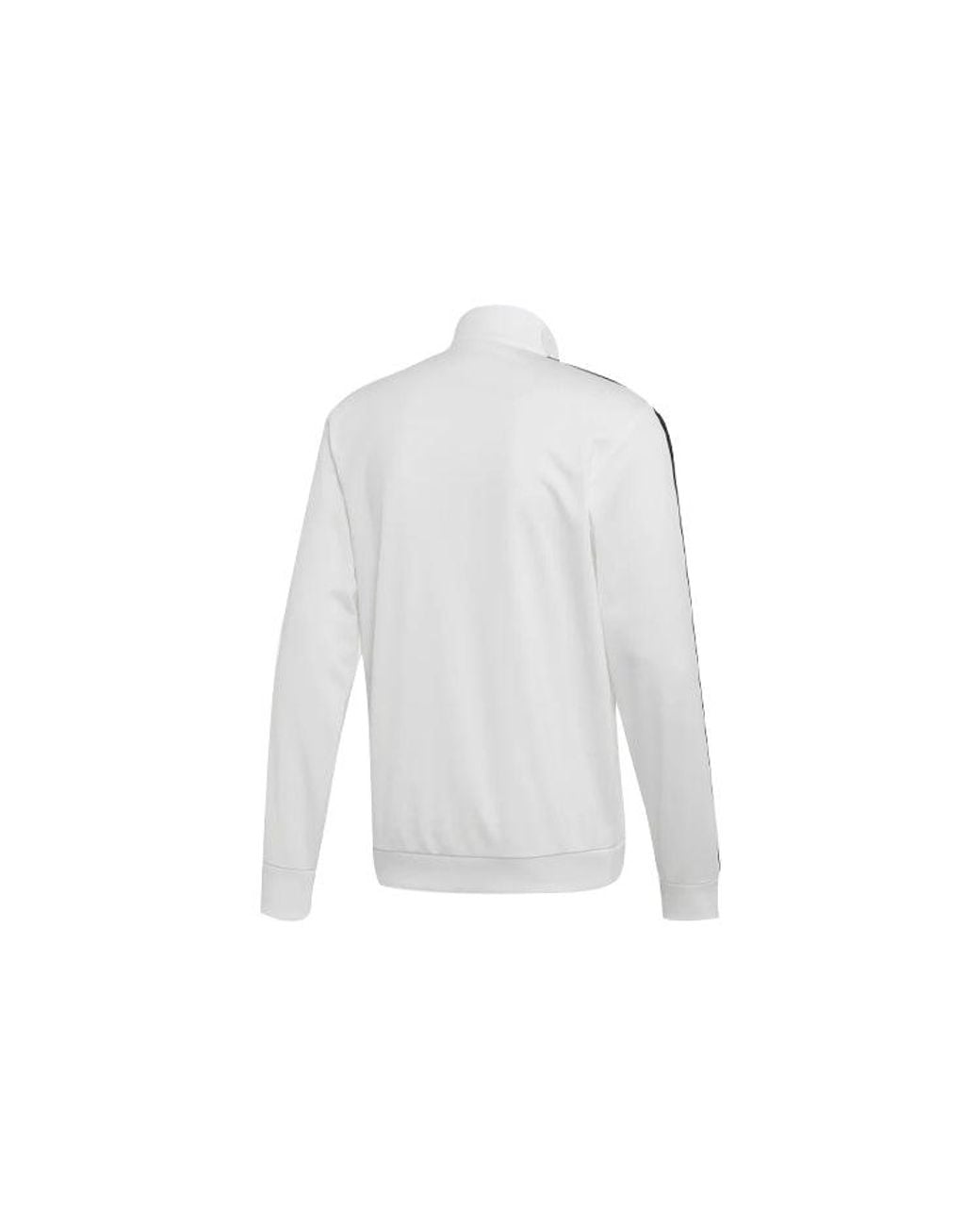 Adidas White Essentials3 Stripe Elastic Sports Jacket for men