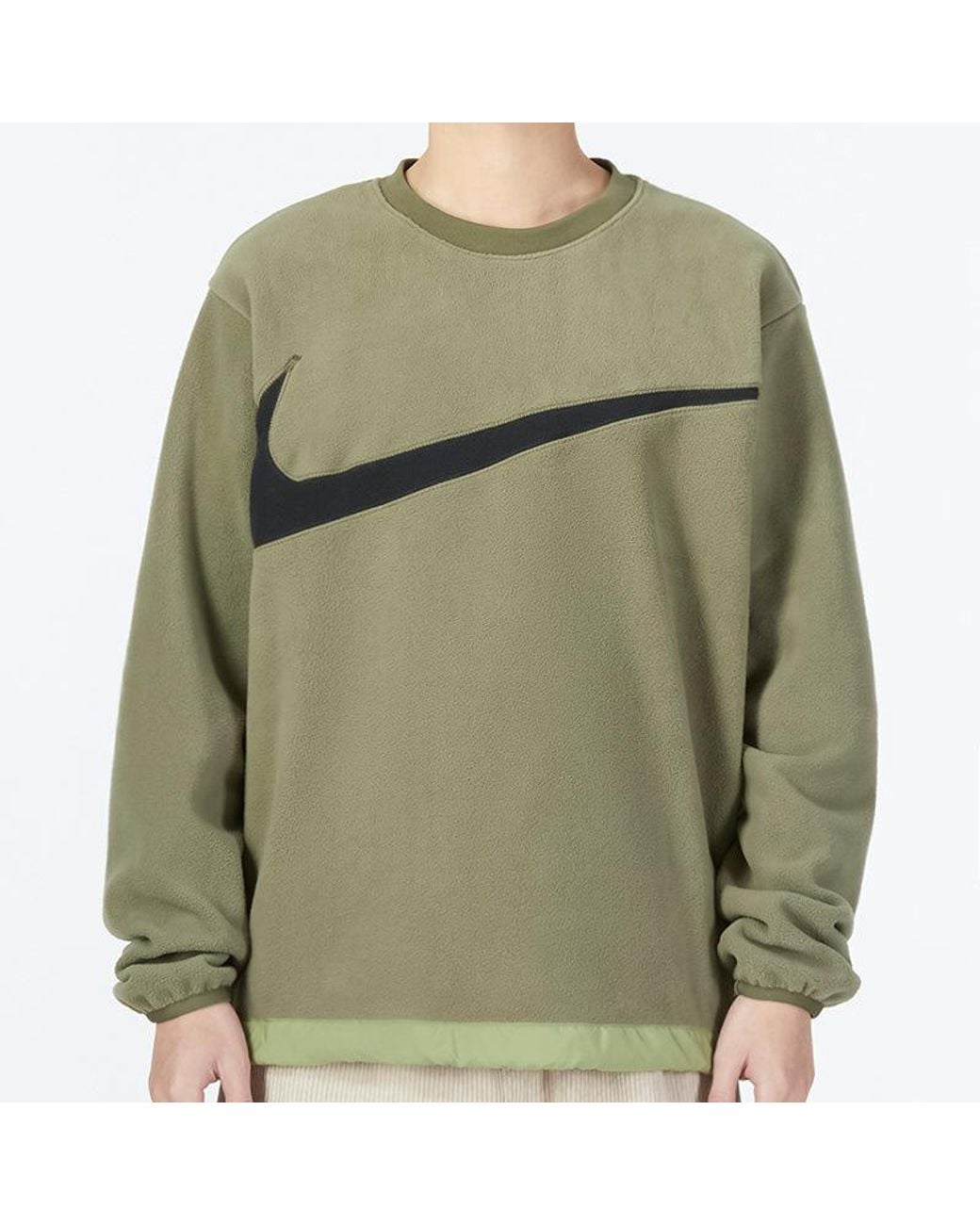 Nike Green As M Nk Club+ Flc Crew Wntr Logo for men