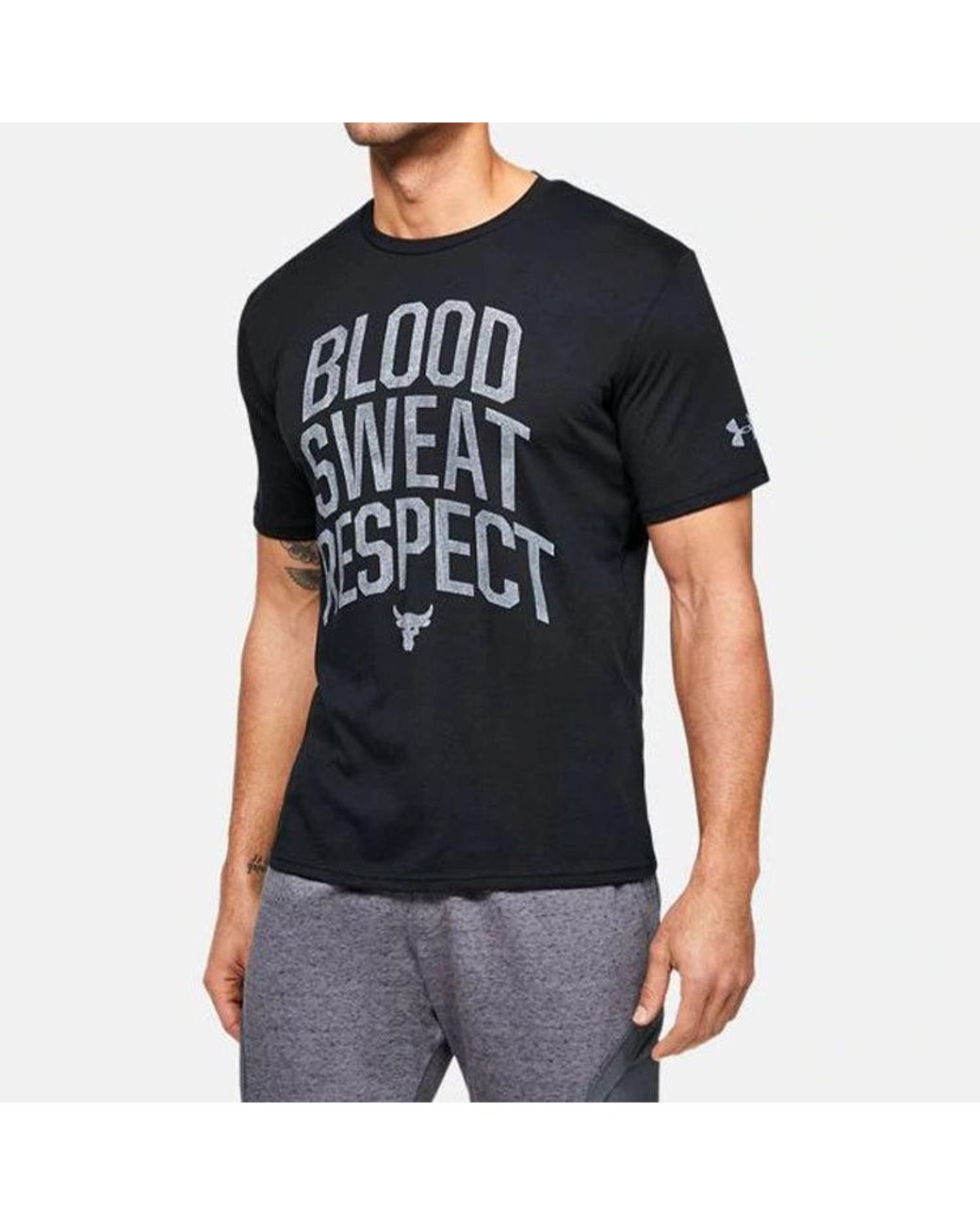 Under Armour Blue Project Rock Bsr Short Sleeve for men