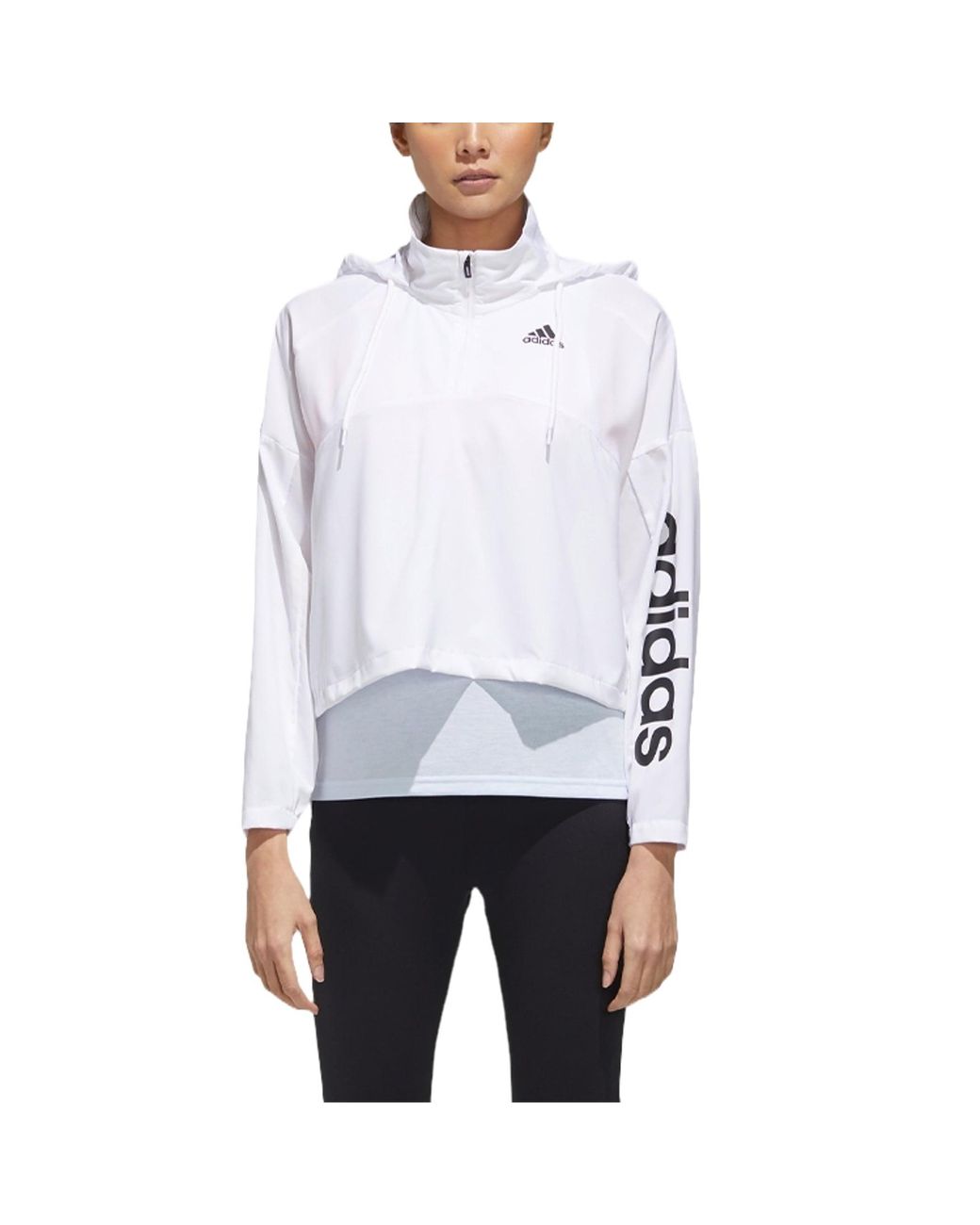 Adidas White (Wmns) Windbreaker Track Top