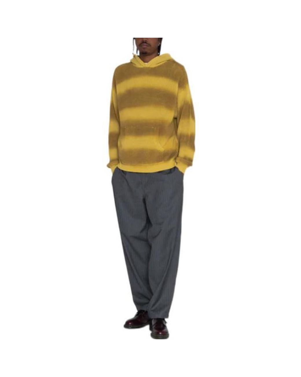 Stussy Yellow Spray Dyed Hoodie for men